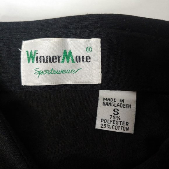 Vintage FOE Fraternal Order Eagles Small Polo Shirt Winner Mate Black Retro EUC - Picture 4 of 9